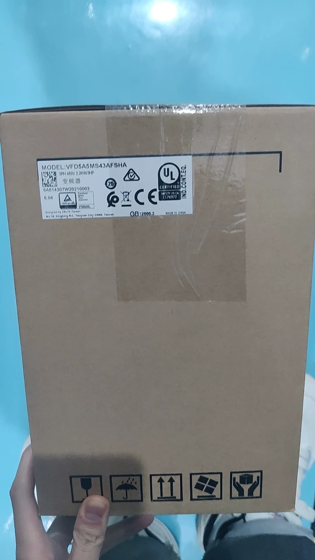100% helt ny original och äkta Delta 380V 2,2KW VFD5A5MS43ANSAA Frekvensomvandlare Driv servomotor