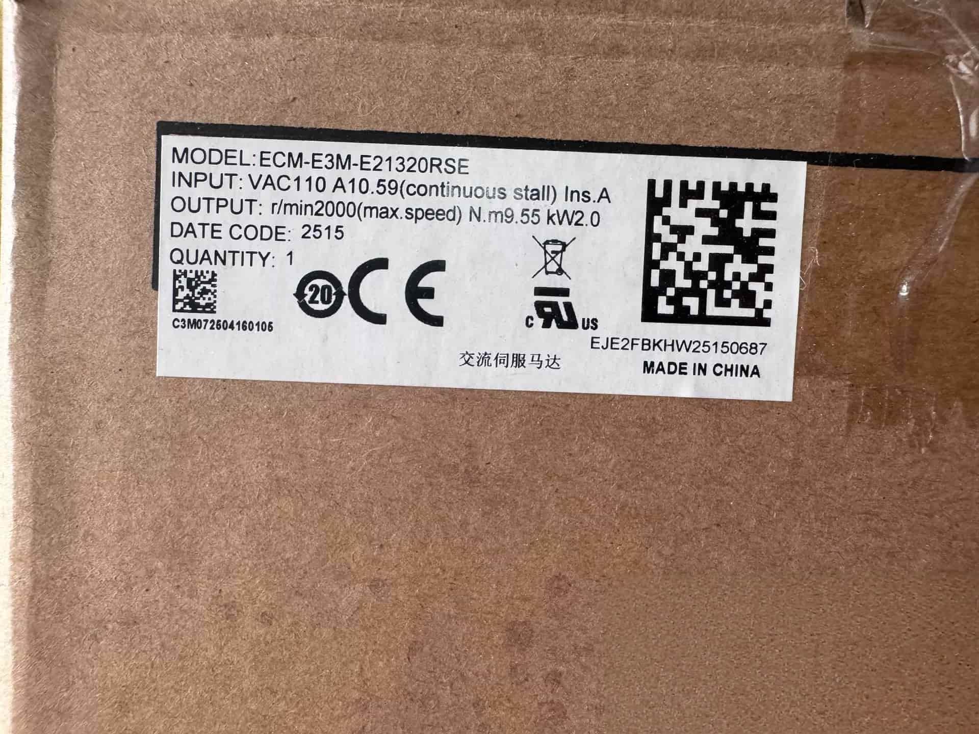 100 % helt ny original och äkta Delta ECM-E3M-E21320RSE Frekvensomvandlare Driv servomotor