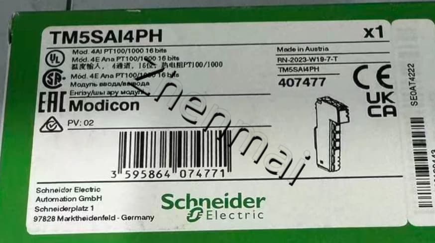 100 % helt nya, original och äkta Schneider TM5SAI4PH Frekvensomvandlare, strömbrytare, kontaktorer, skyddsanordningar