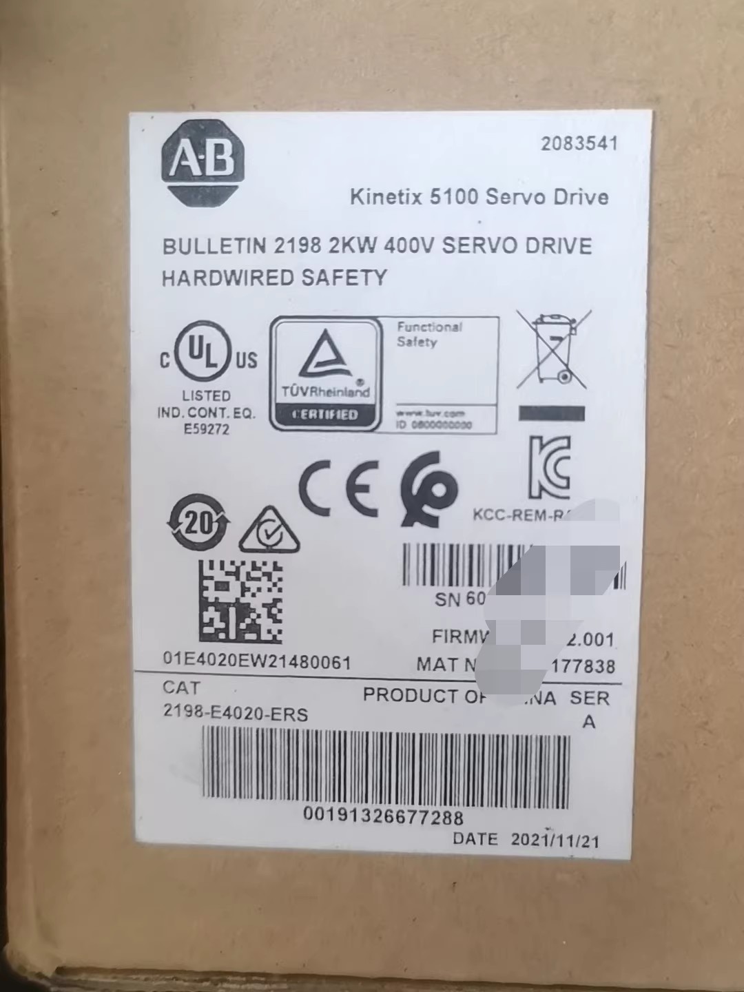 2198-E4020-ERS Kinetix 5100 servo, helt ny och äkta