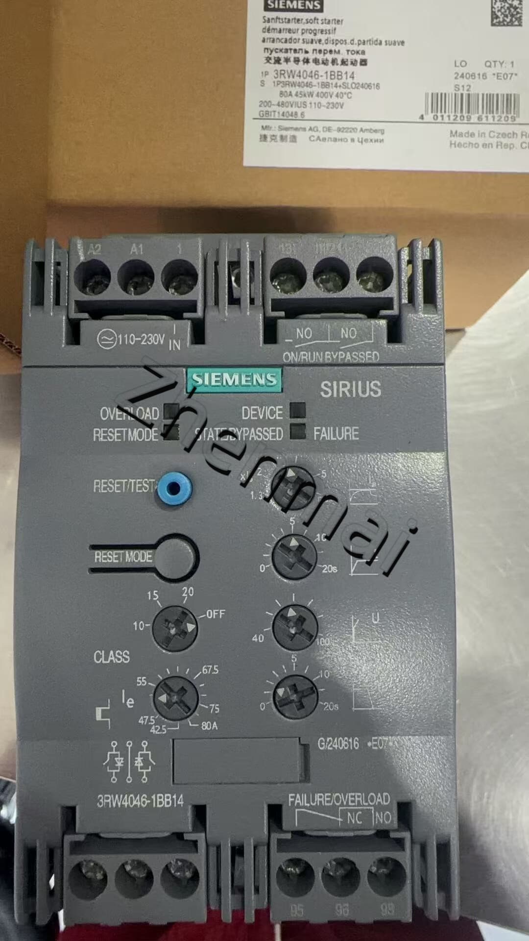 Helt ny, äkta, fabriksanpassad Siemens 3RW4046-1BB14 mjukstartare SIRIUS SOFT STARTER