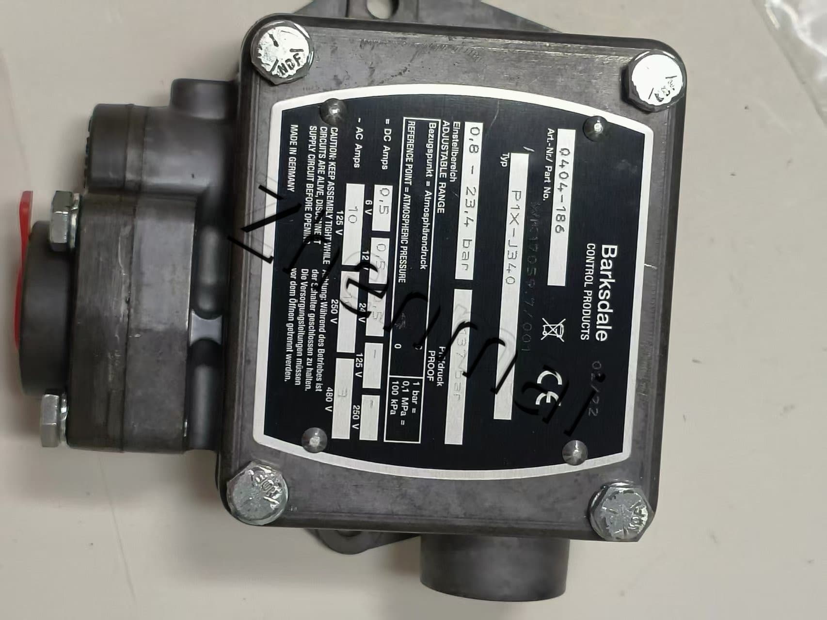 Helt ny original Barksdale 0404-186 P1X-J340 Trycksensor Nivåomkopplare Flödesbrytare Tryckomkopplare Snabb leverans