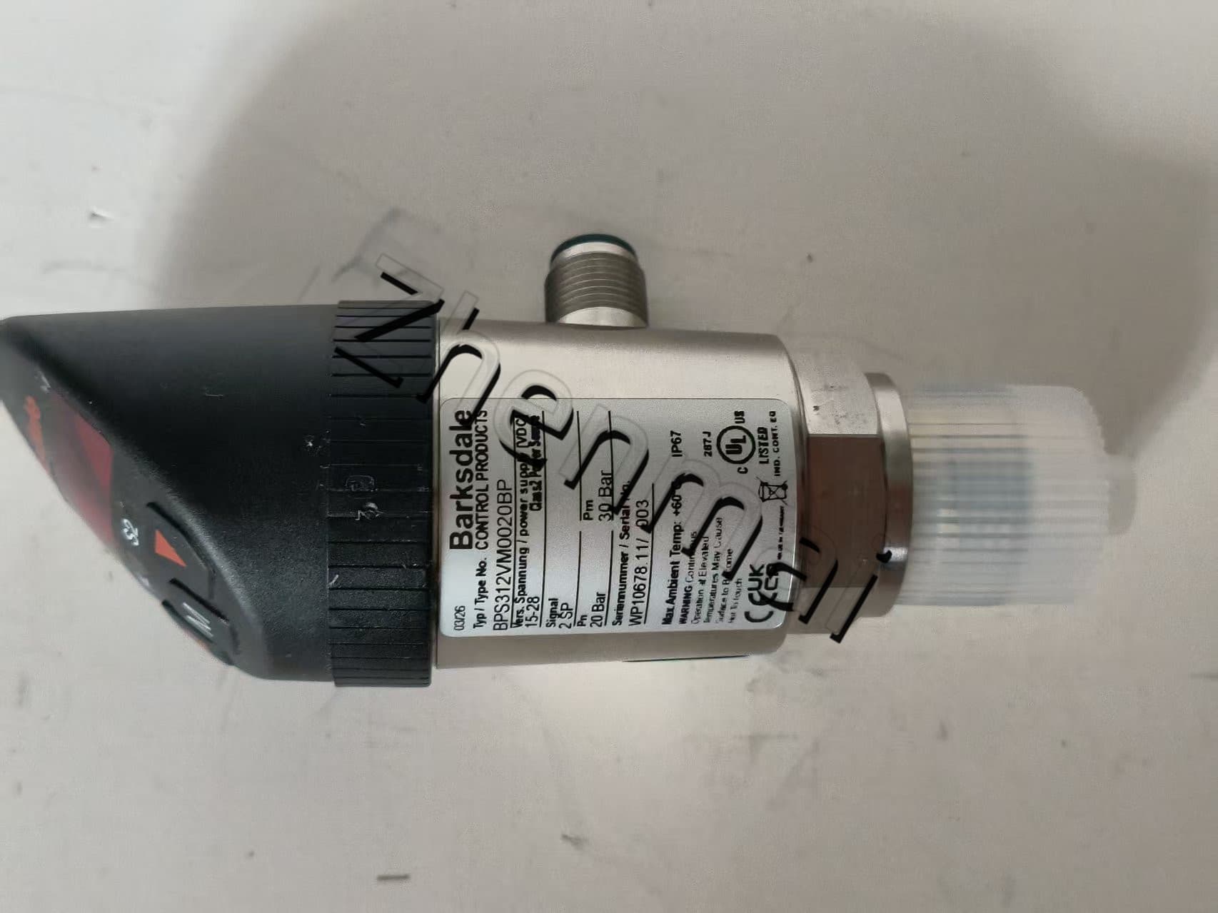 Helt ny original Barksdale BPS312VM0020BP Trycksensor Nivåomkopplare Flödesbrytare Tryckomkopplare Snabb leverans