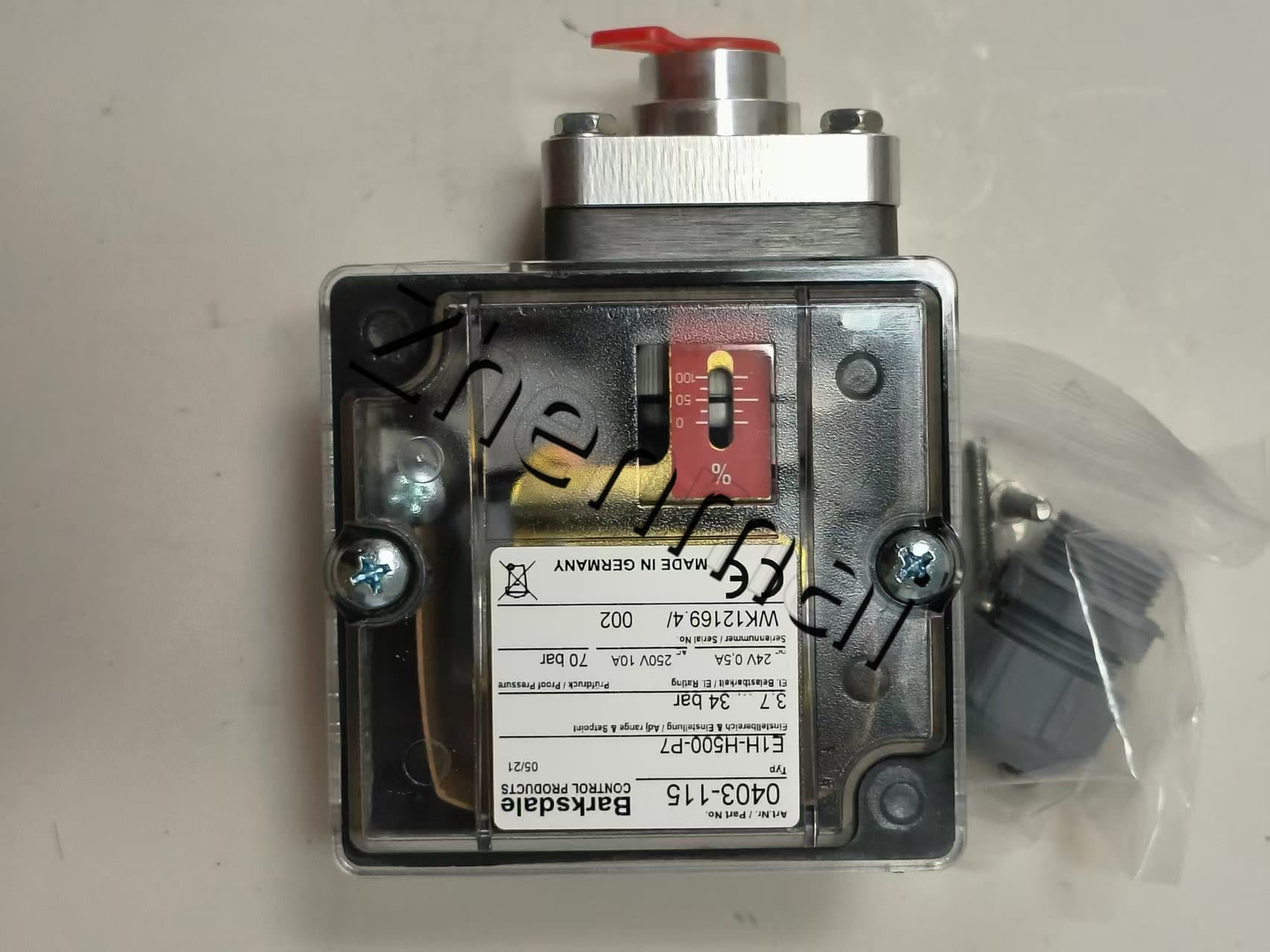 Helt ny original Barksdale E1H-H500-P7 0403-115 Trycksensor Nivåomkopplare Flödesvakt Tryckomkopplare Snabb leverans