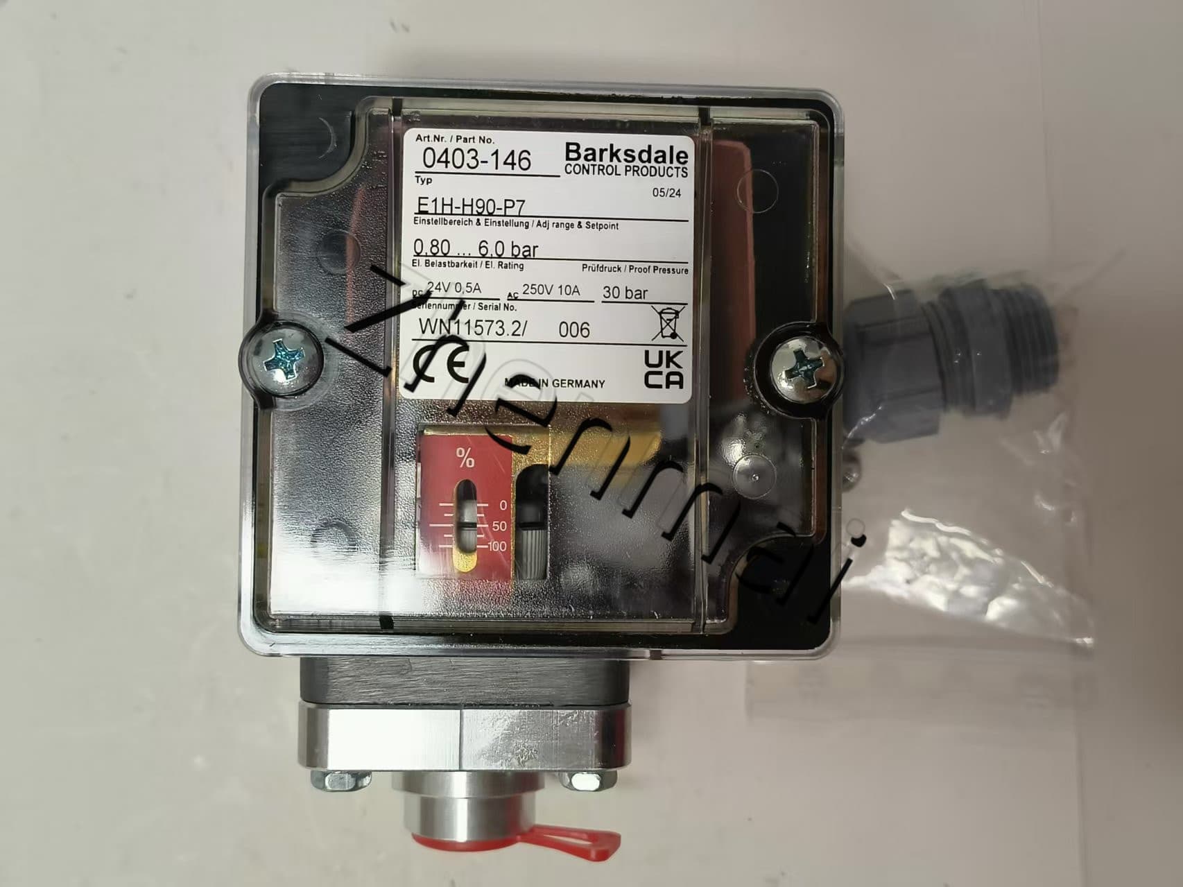 Helt ny original Barksdale E1H-H90-P7 0403-146 Trycksensor Nivåomkopplare Flödesvakt Tryckomkopplare Snabb leverans