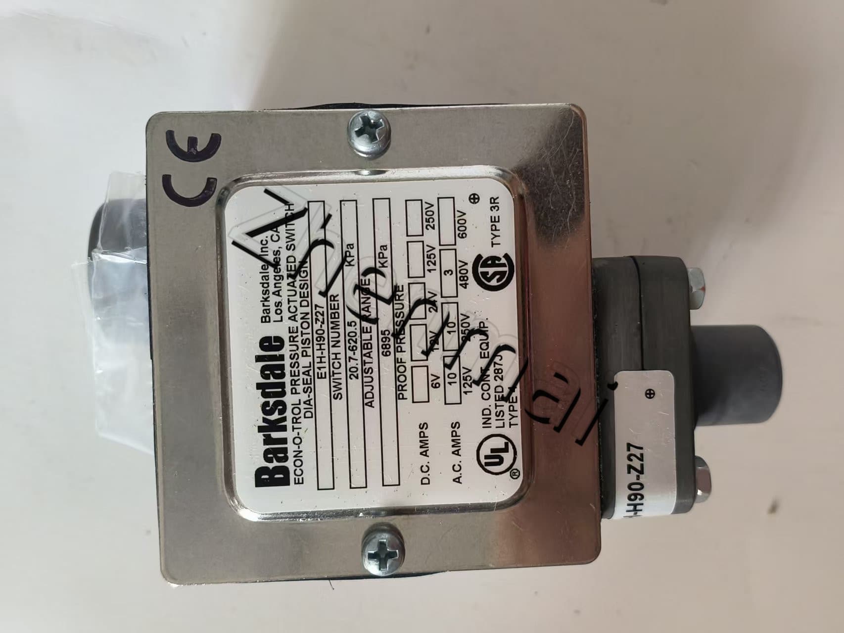Helt ny original Barksdale E1H-H90-Z27 Trycksensor Nivåomkopplare Flödesvakt Tryckbrytare Snabb leverans